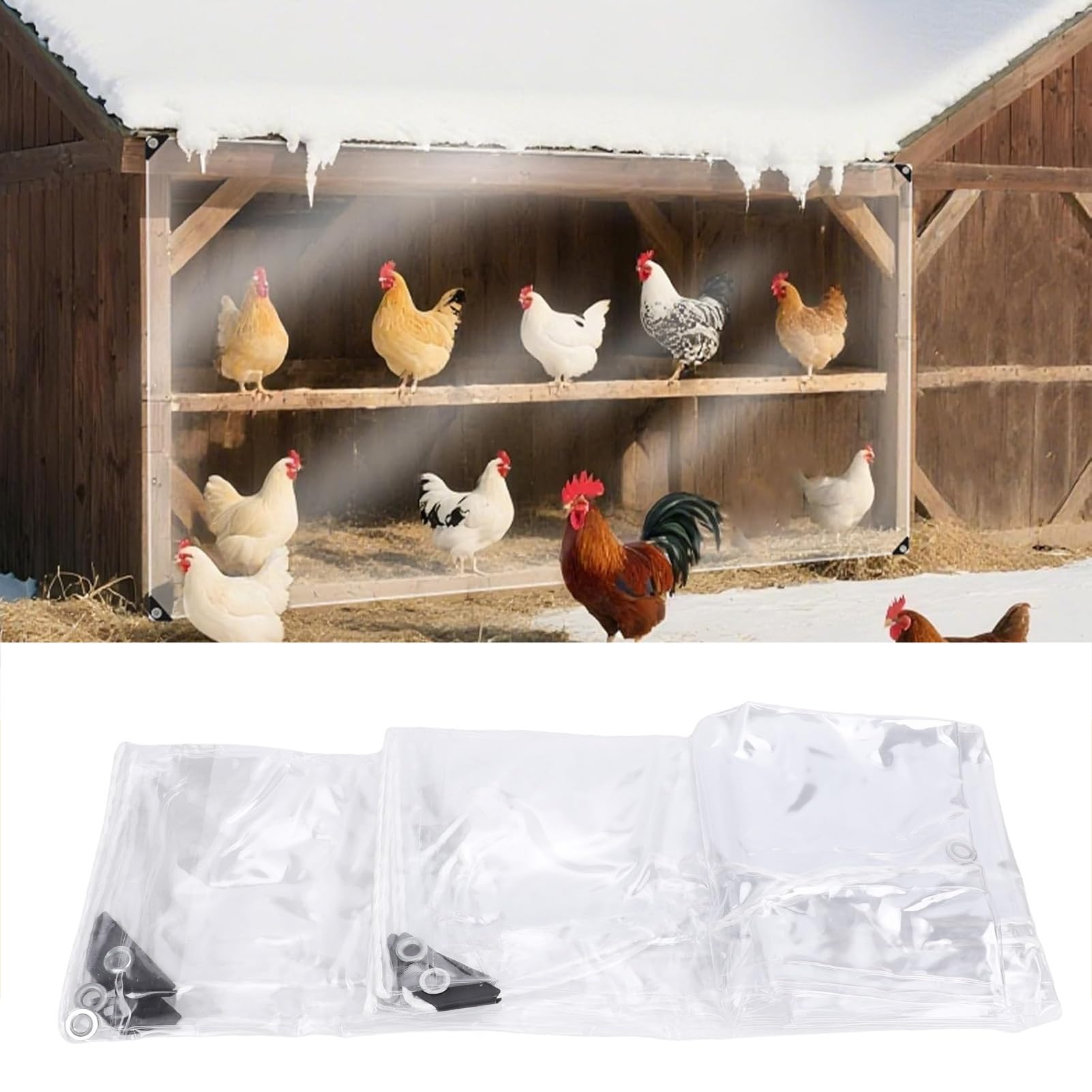 Pwshymi Cubierta para Gallinero, Aislamiento Resistente 2x3m