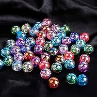 Vista 5 de 300 Pcs 8mm Acrylic Round Beads AB Colors Round Spacer Beads for Earring Bracelet Necklace Key Chains Jewelry DIY Craft Making(Clear AB)