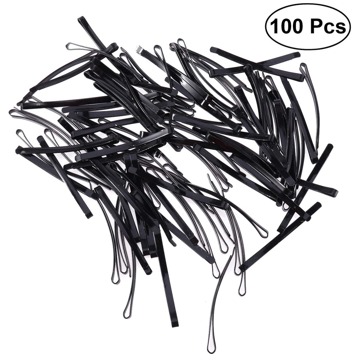 FRCOLOR 100 horquillas de metal Bobby Bobby para el pelo, horquillas simples de metal