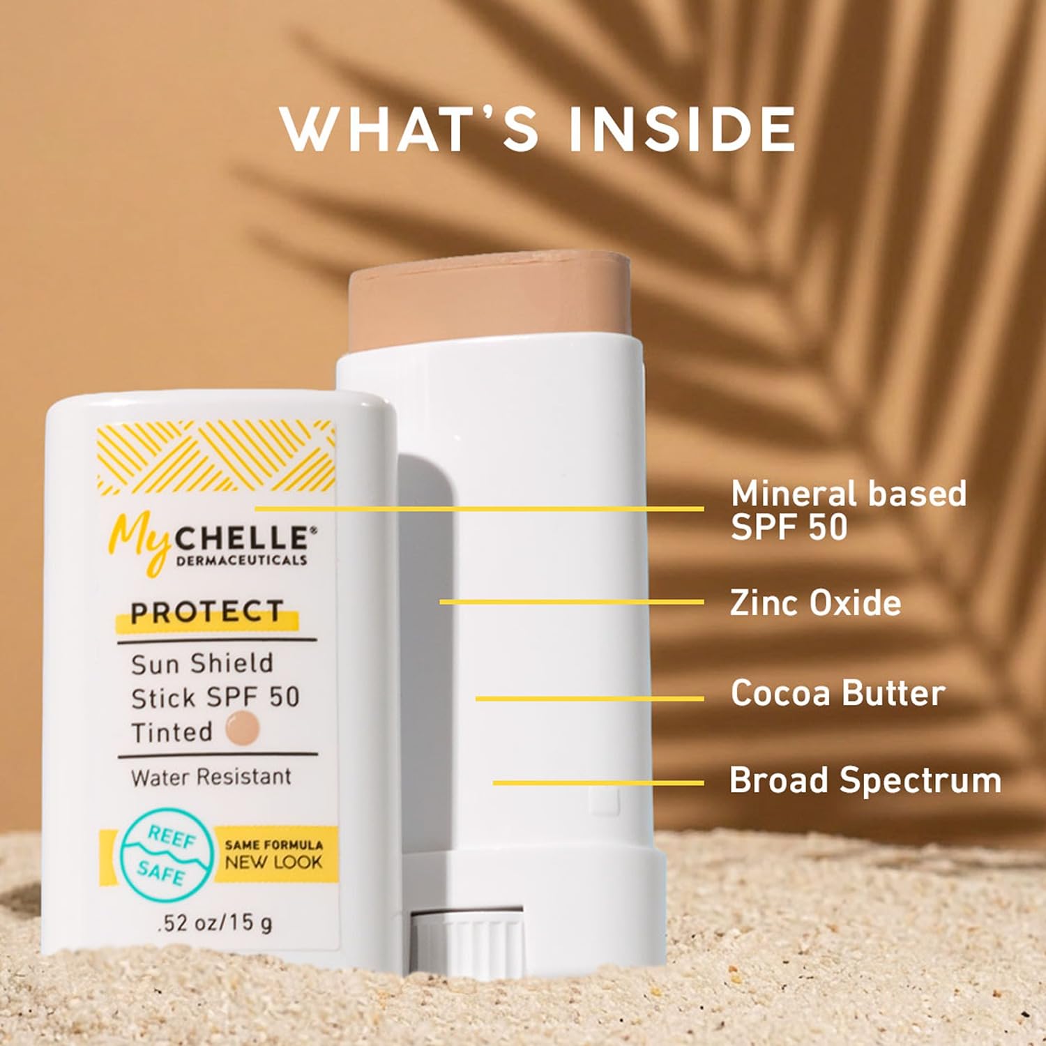 MyCHELLE Sun Shield Stick SPF 50 Tinted - Mineral Reef Safe Sunscreen for Face thumbnail 4