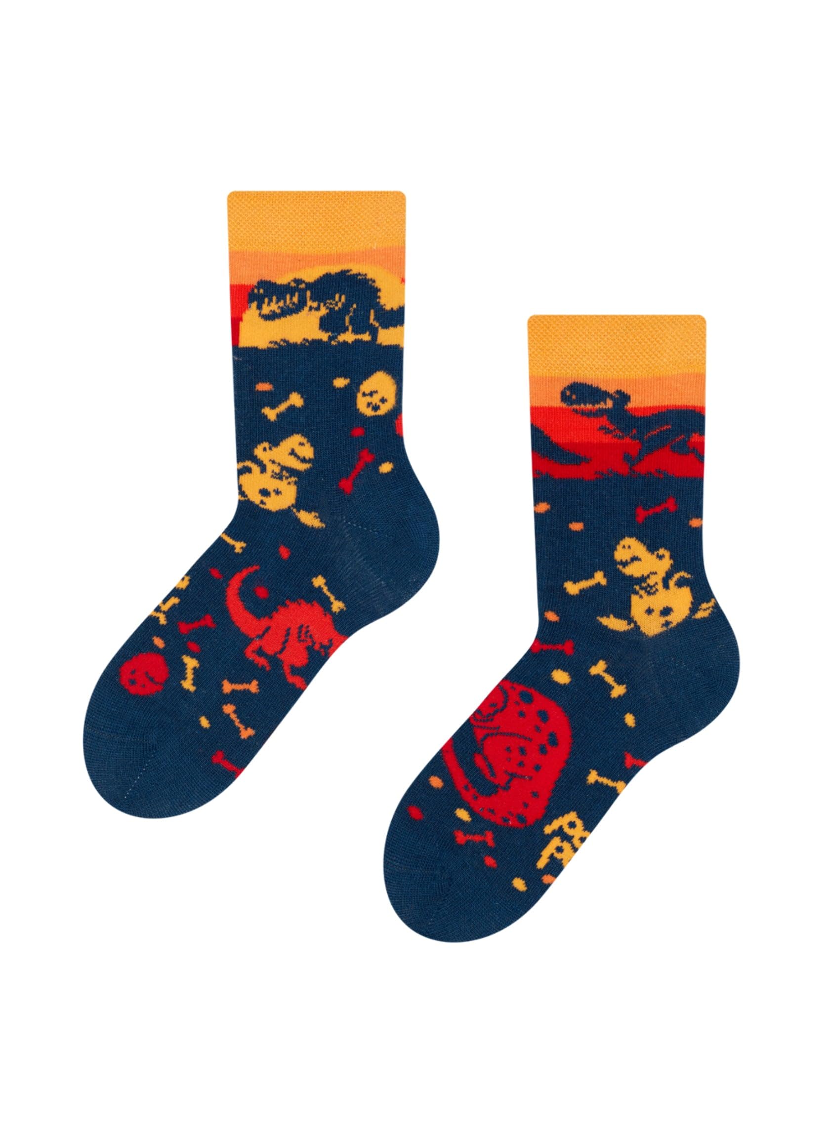 Dedoles Unisex Socks for Women, Men & Kids Cotton Funny Designs Football Bicycle Horses Plants Firefighter Gift Mismatched, Design: Jurassic World, Colour: Multicolour, Size: 6-8K UK