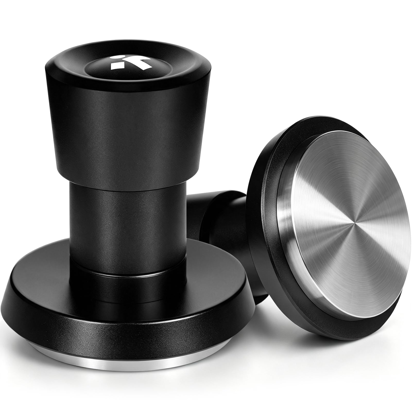 KOFIKOFI Pressino per caffè espresso da 51 mm, con base ondulata, 3 molle, pressione di contatto 13,6 kg, in acciaio inox 304, con feedback sonoro, accessorio per portafiltro da 51 mm