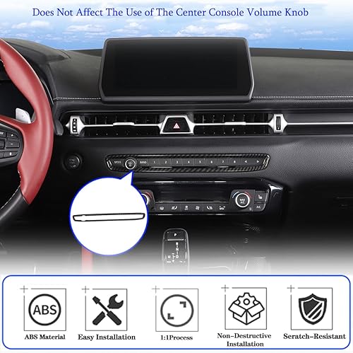Miniatura 4 de Marco de perilla de volumen de consola central para Toyota Supra GR A90 A91 MK5 2019-2024, marco decorativo de perilla de interruptor de volumen
