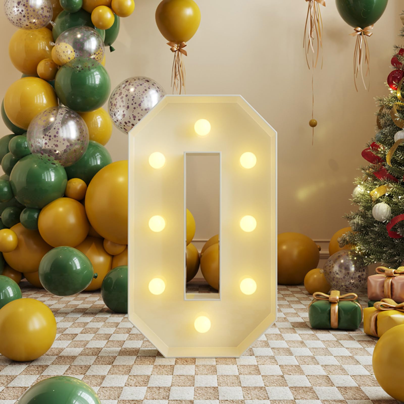4FT Marquee Light Up Letters O,arty Decor Large Marquee Light Up Letters, Foam Board Set for Birthdays,Weddings,Baby Anniversaries, Easy to Assemble,O,120cm/47in — image 1