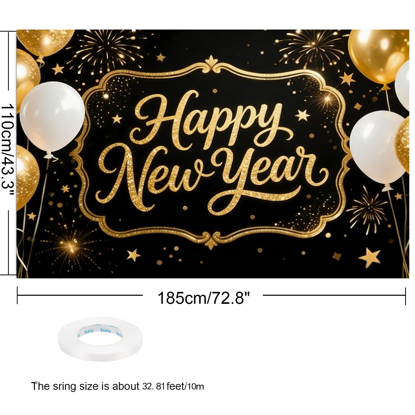 New Years Eve Decorations 2026 Banner - Image 2