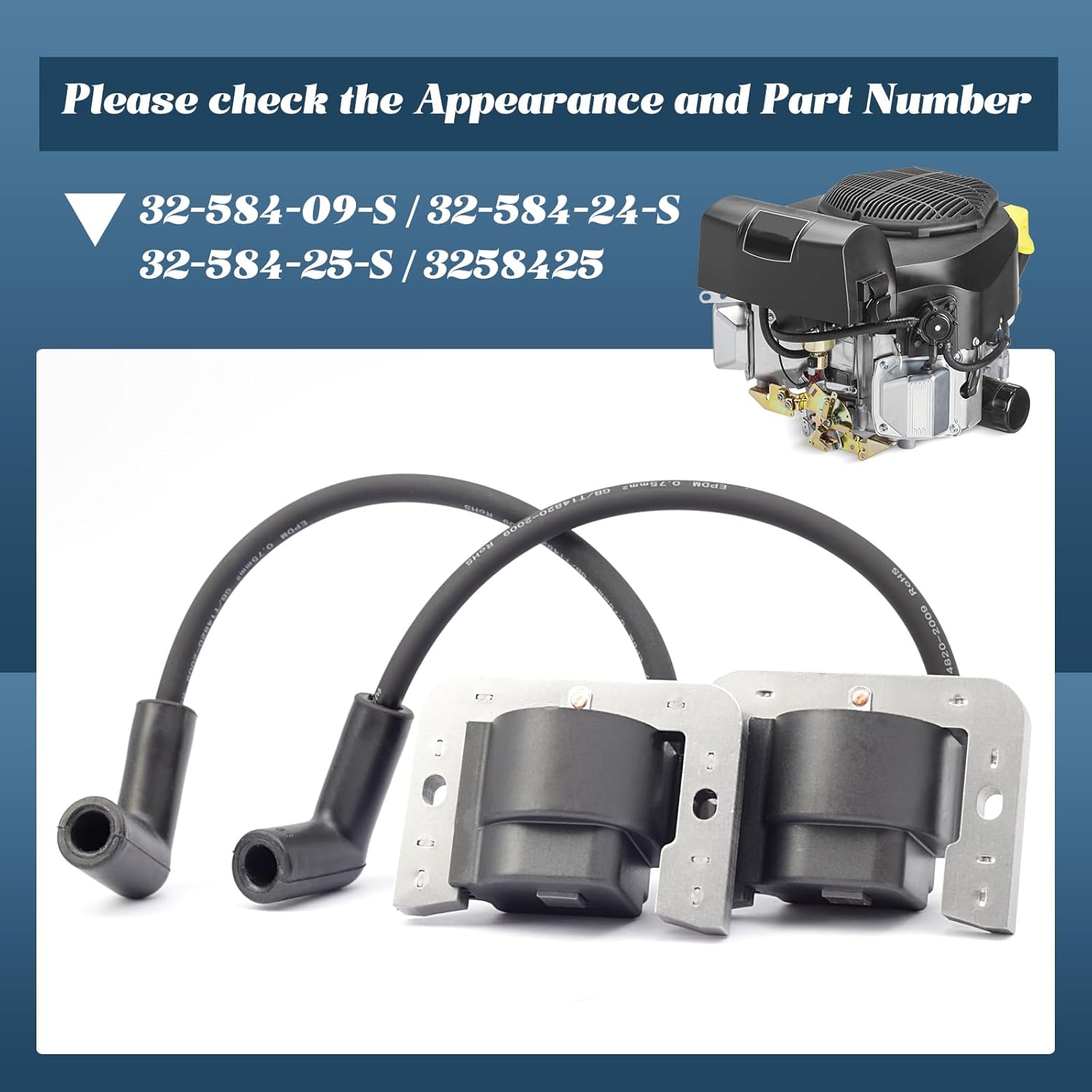 32-584-25-S Digital Ignition Module Compatible With Kohler KT740 KT745 ZT740, 2PcS Ignition Module, Replaces Part Number 32-584-09-S 32-584-24-S 32-584-25-S 3258425