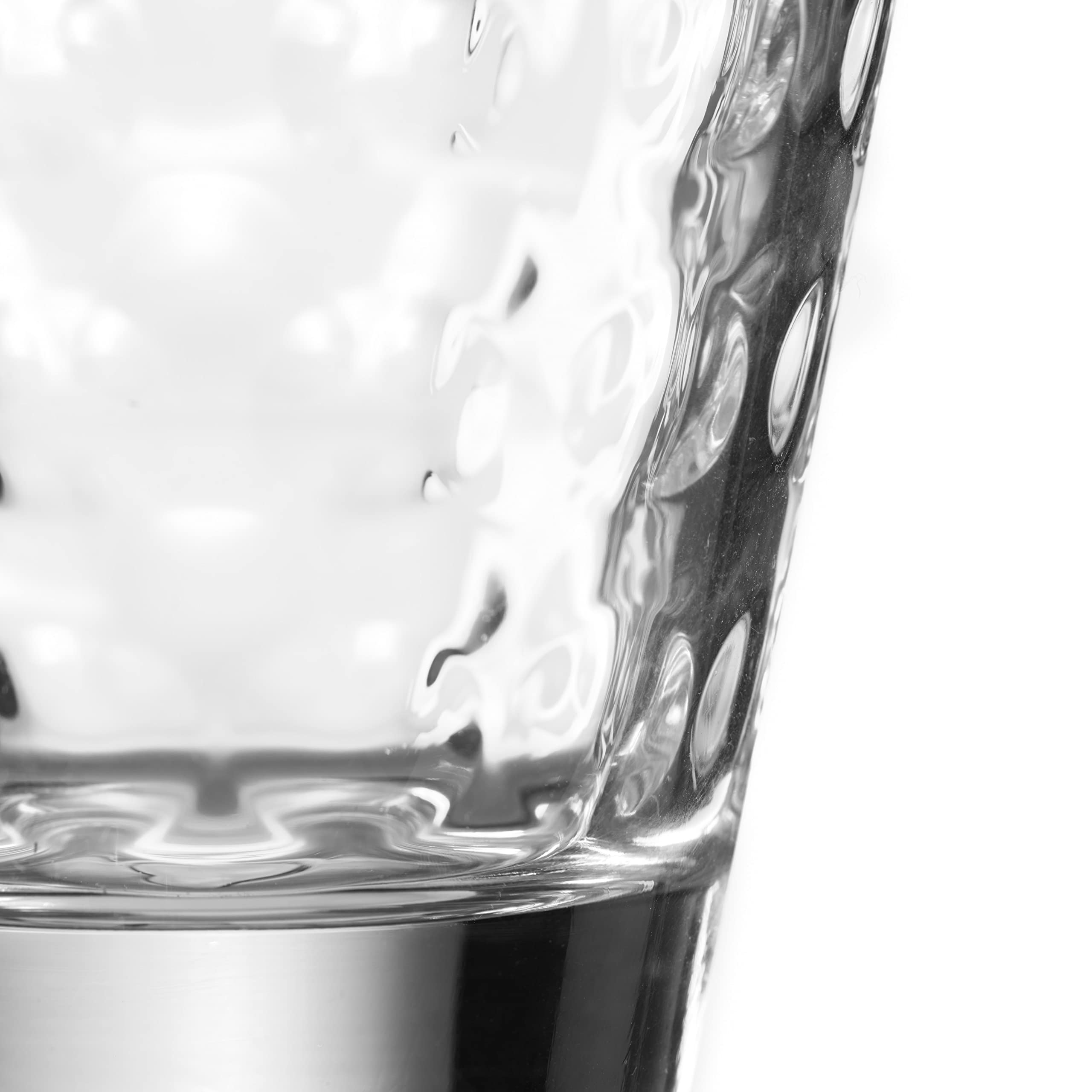 Leonardo Optic Trink-Gläser 6er Set, spülmaschinengeeignete Saft oder Wasser Gläser, Trink-Becher aus Glas mit Muster, 215 ml, 012683 (Packung mit 3)