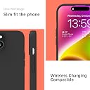 YATWIN Silicone Back Case for iPhone 14 Plus, Soft-Touch Phone Back Cover for Apple iPhone 14 Plus - Black gallery image