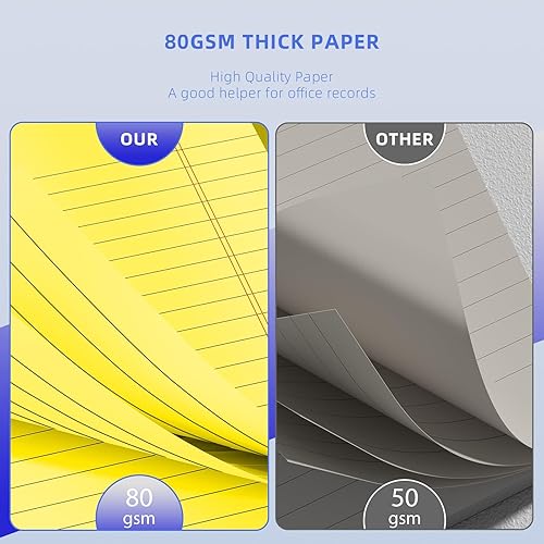 Miniatura 6 de Paquete de 6 blocs legales de 8.5 x 11.75 pulgadas, 30 líneas perforadas, bloc de notas perforadas, bloc de notas de impresión de doble cara, 21