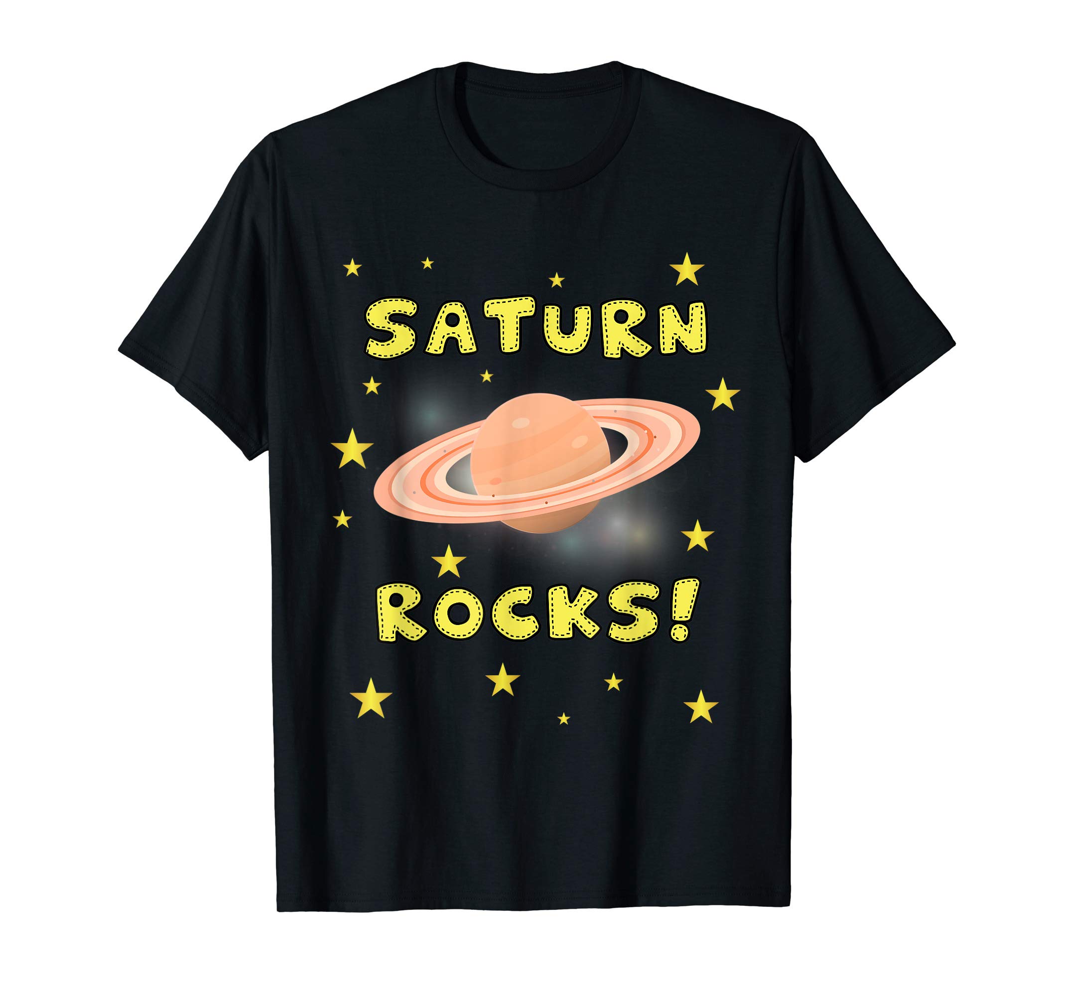 Solar System Planet ShirtsSaturn Rocks Planet T-Shirt - Rings Solar System Space Shirt
