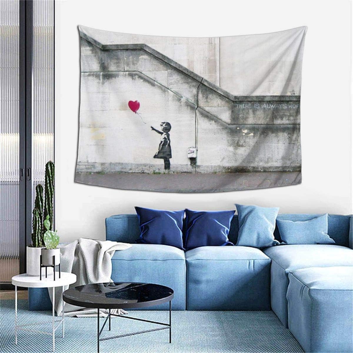 バンクシー Banksy 女の子 赤い風船 タペストリー インテリア ポスター ンテリアおしゃれ壁掛け 壁飾り多機能 装飾