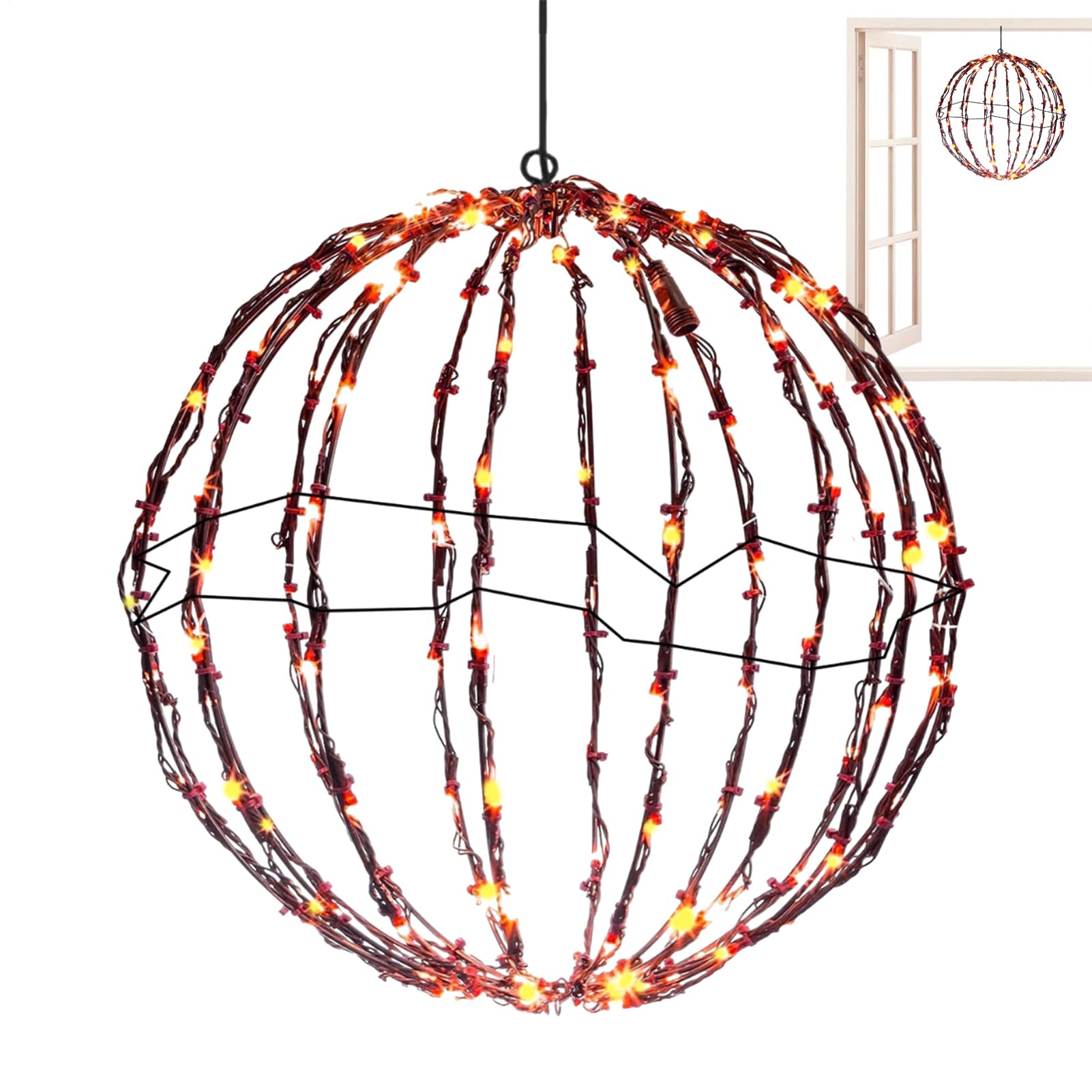 Boule Lumineuse LED Ornements Globe Festifs et Nouveauté