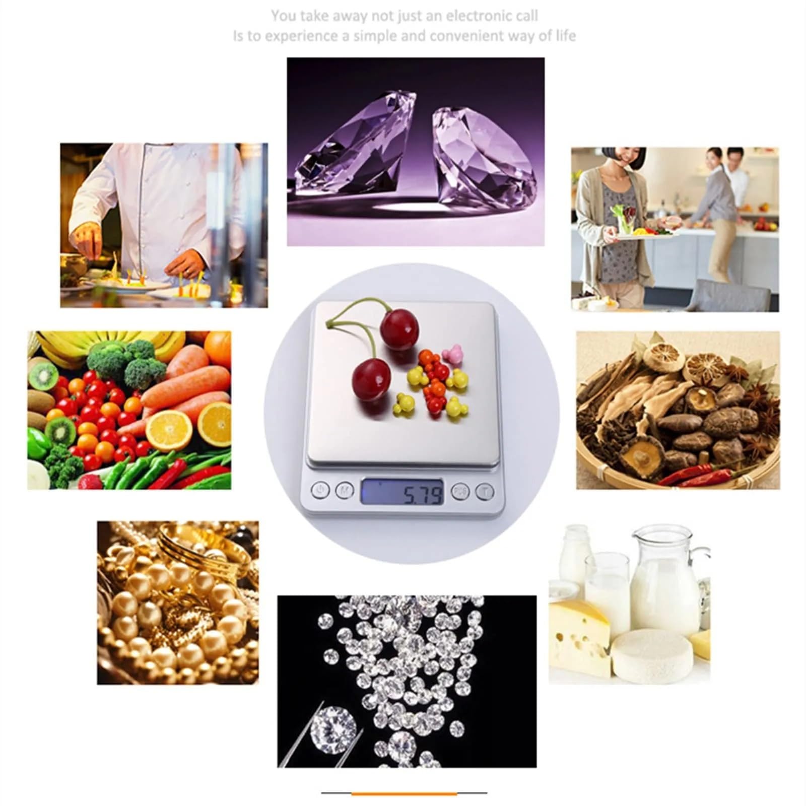 Balances de cuisine, Balance de cuisine numérique 3000g/ 0.1g, petite balance à bijoux, balance alimentaire, poids numérique en grammes et Oz, avec écran LCD/Tare , Balance alimentaire/cuisine/pâtisse