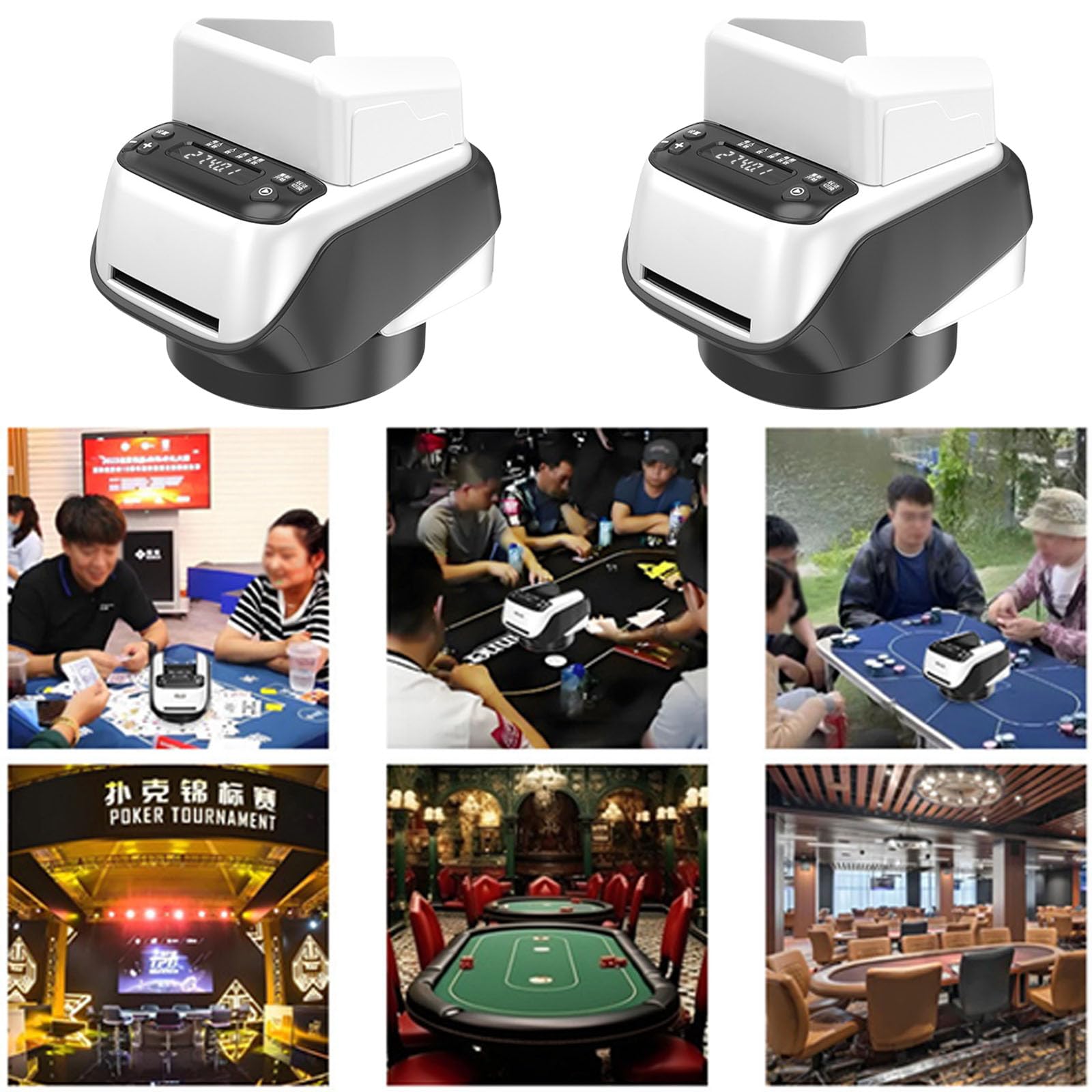 Máquina Barajadora De Cartas Inteligente Recargable para Y Barajadores Póquer Automáticos para Fiestas Y Casinos Máquina Póquer Automática Ajustable