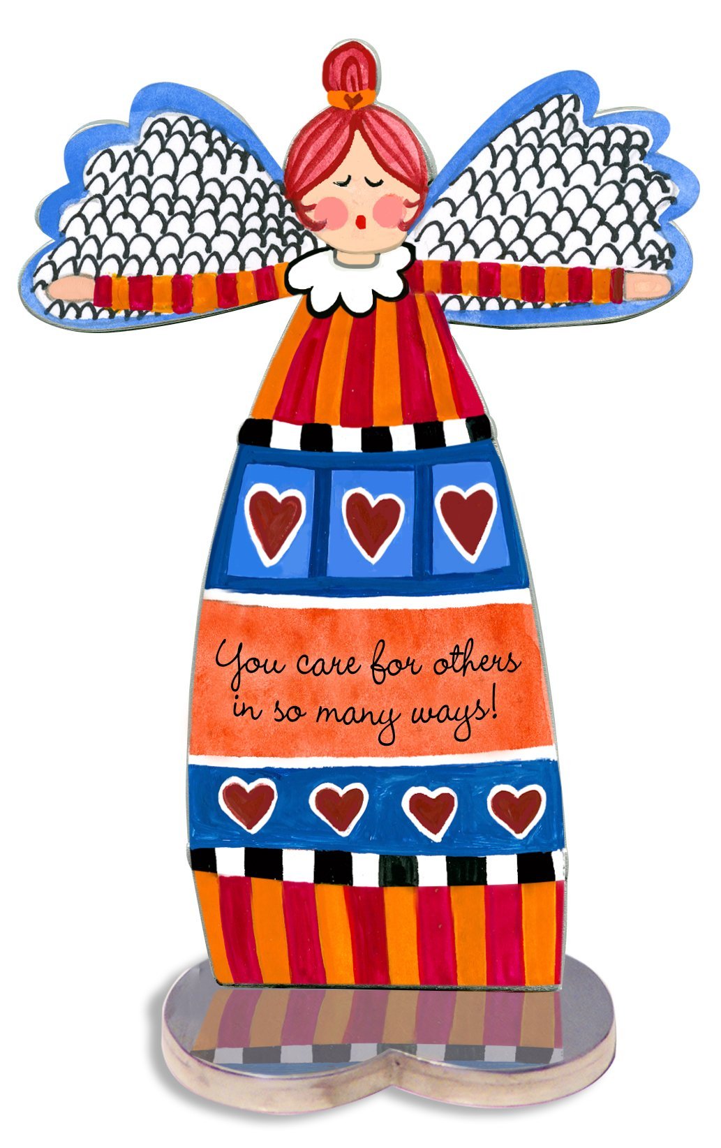 Cathedral ArtCare for Others in So Many Ways Art Metal Angel Figurine, Multi