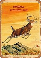 Wisesign Vintage 1958 Western Deer Metal Tin Sign 8x12 - Rusty Look Plaque for Man Cave, Bar, Garage Wall Decor