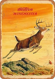 Wisesign Vintage 1958 Western Deer Metal Tin Sign 8x12 - Rusty Look Plaque for Man Cave, Bar, Garage Wall Decor