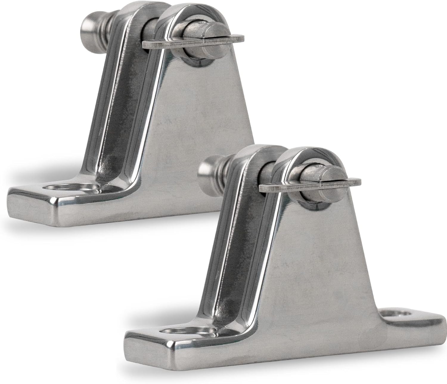 Five Oceans Bimini Top Hardware - Marine Bimini Top 90 Degree Deck Hinge with Removable Pin, Heavy-Duty AISI316 Stainless Steel Bimini Top Mounting Hardware - 2-Pack - FO1671-M2