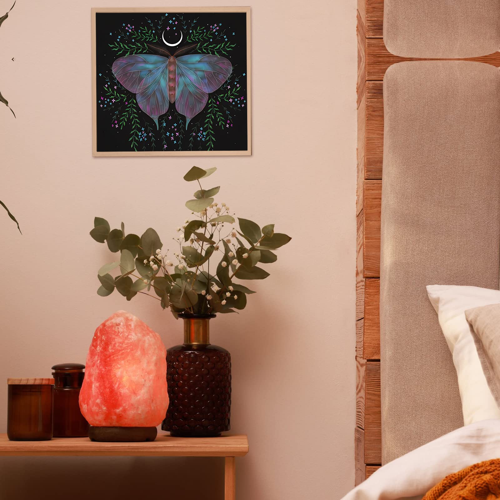 4 zestawy ćmy i księżyca, diamentowy obraz, księżyc, ćma, DIY, zestawy do malowania diamentami 5D, sztuka diamentowa, z akcesoriami i narzędziami, dla dorosłych, początkujących, rękodzieło, dekoracja