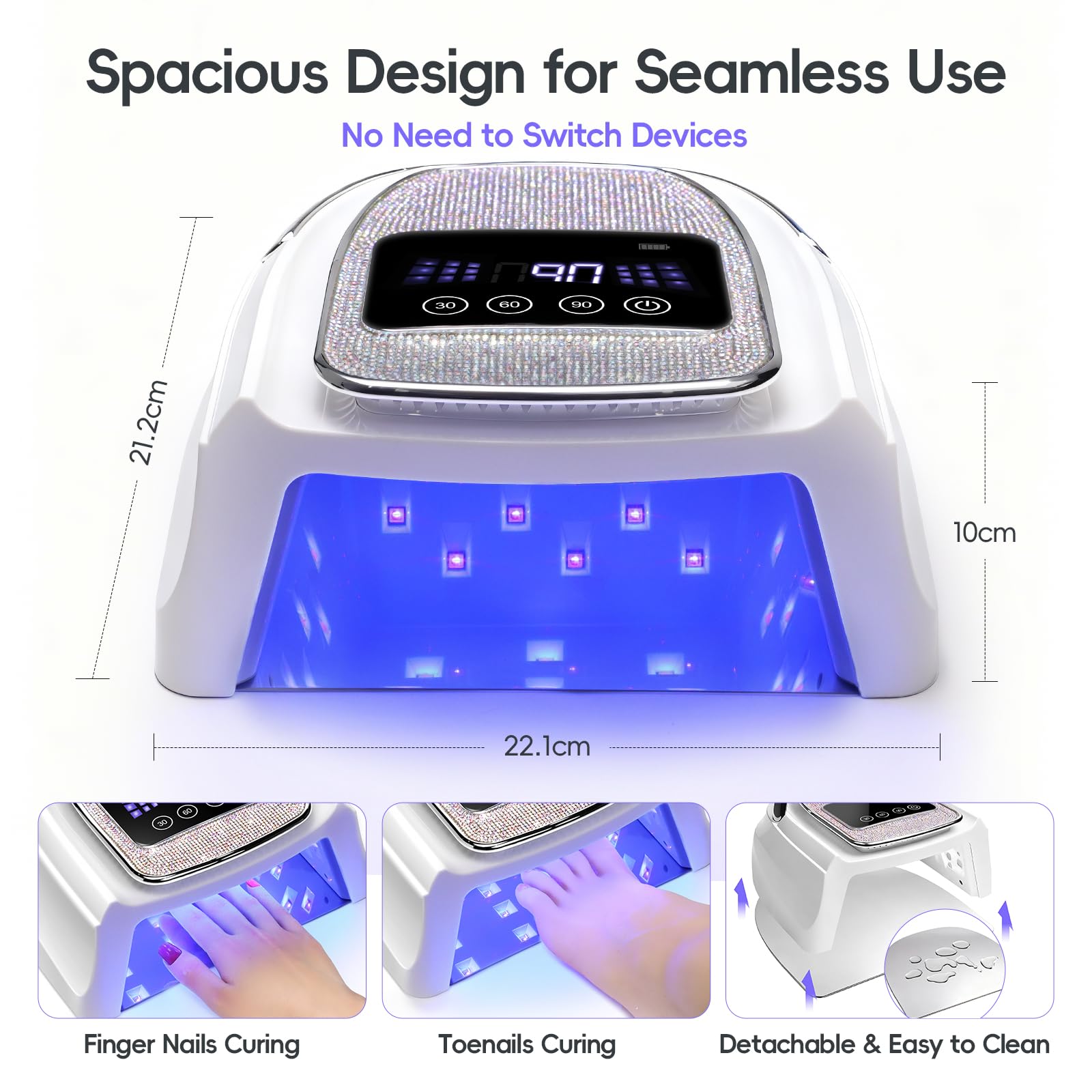 COSCELIA Cordless Rechargeable UV Nail Lamp for Gel Nails