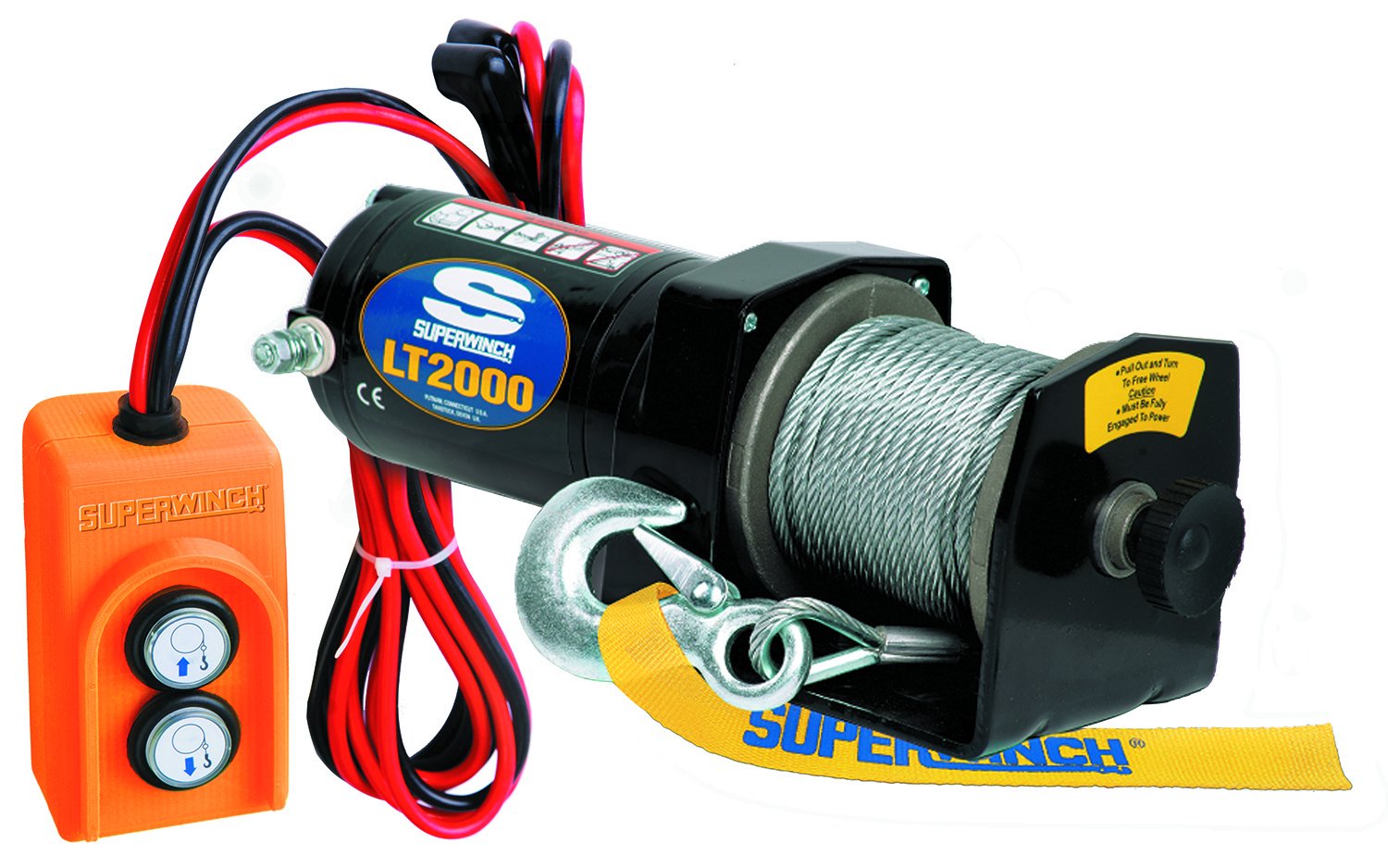 Superwinch LT2000 12V Utility Winch with wire rope and remote