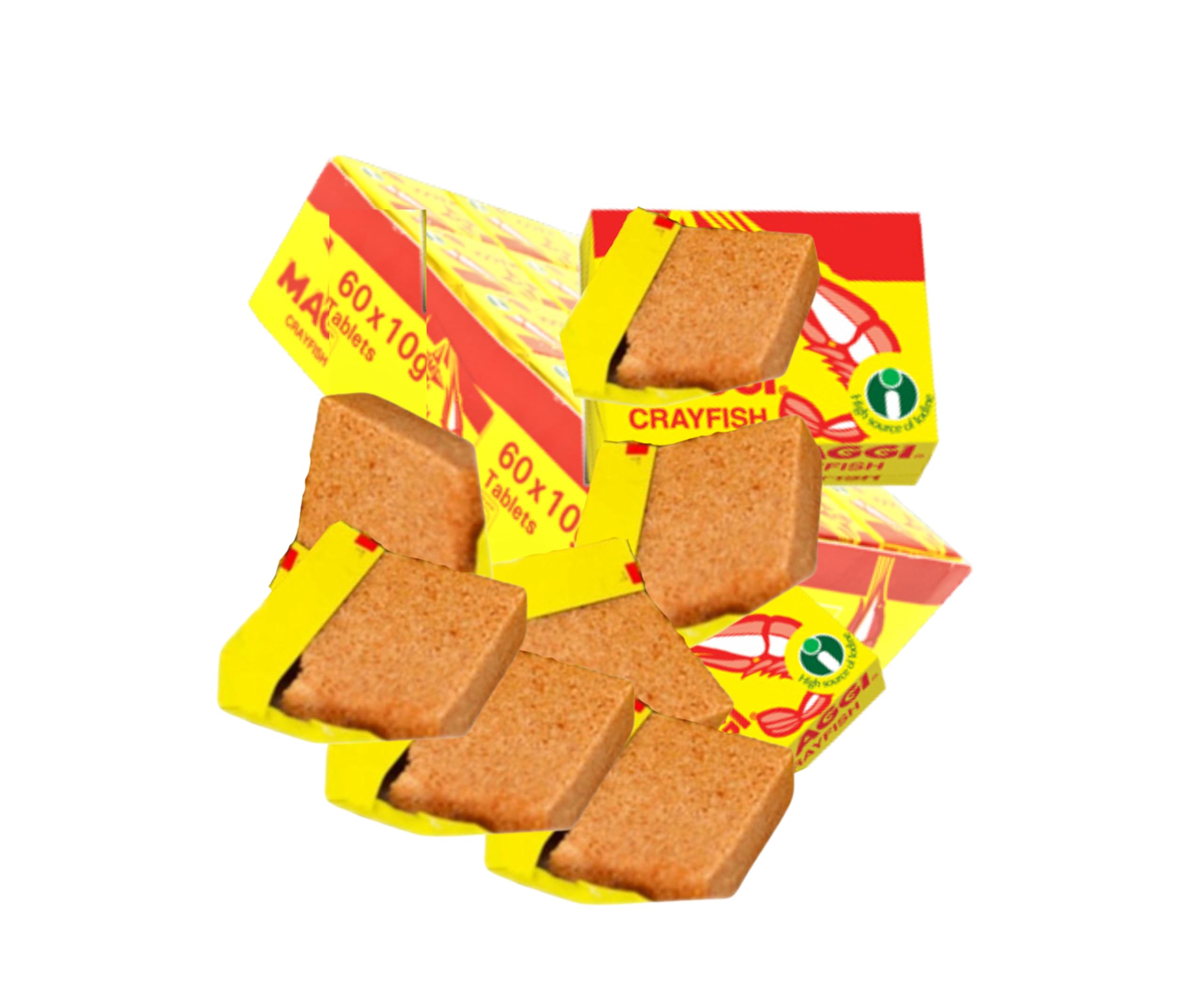 Nigerian Crayfish seasoning Cube | For All Purpose Cooking | 1 PACK OF 60 Cubes
