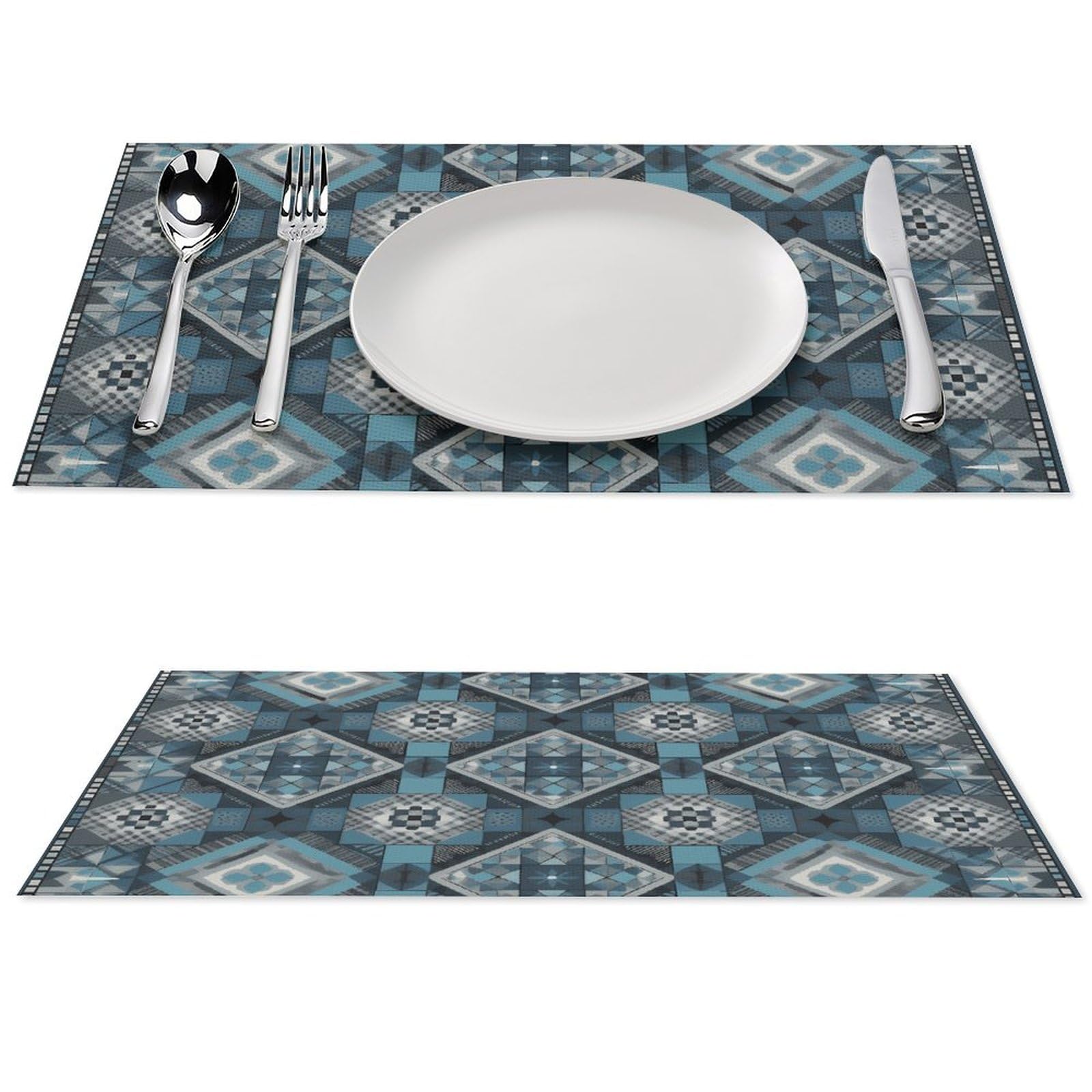 Set de table en PVC tisse napperon haut de gamme carre resistant pour reception