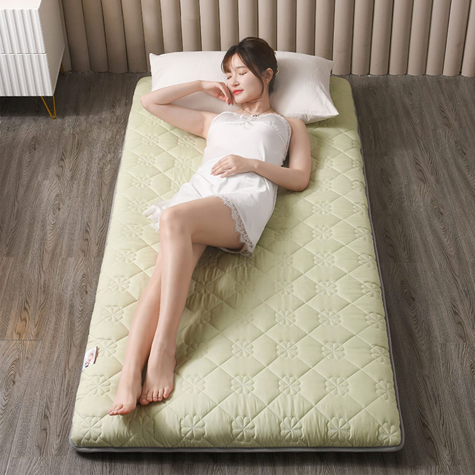 DENGZI Student Dormitory Single Mattresses Extra Thick Sleeping Bed for Floor Anti-Slip Breathable Student Dormitory Folding Mattress A 90x200cm(35x79in)