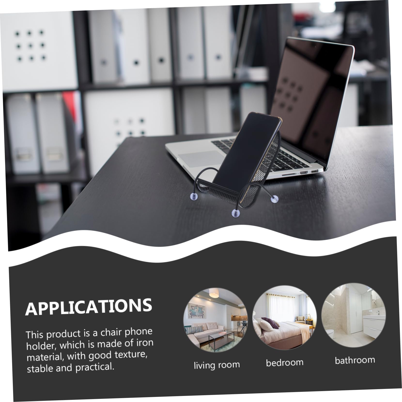 Hemobllo 3pezzi Supporto Da Scrivania Per Smartphone e Biglietti Da Visita Design Forma Di Sedia Stabile e Elegante Per Ufficio e Casa