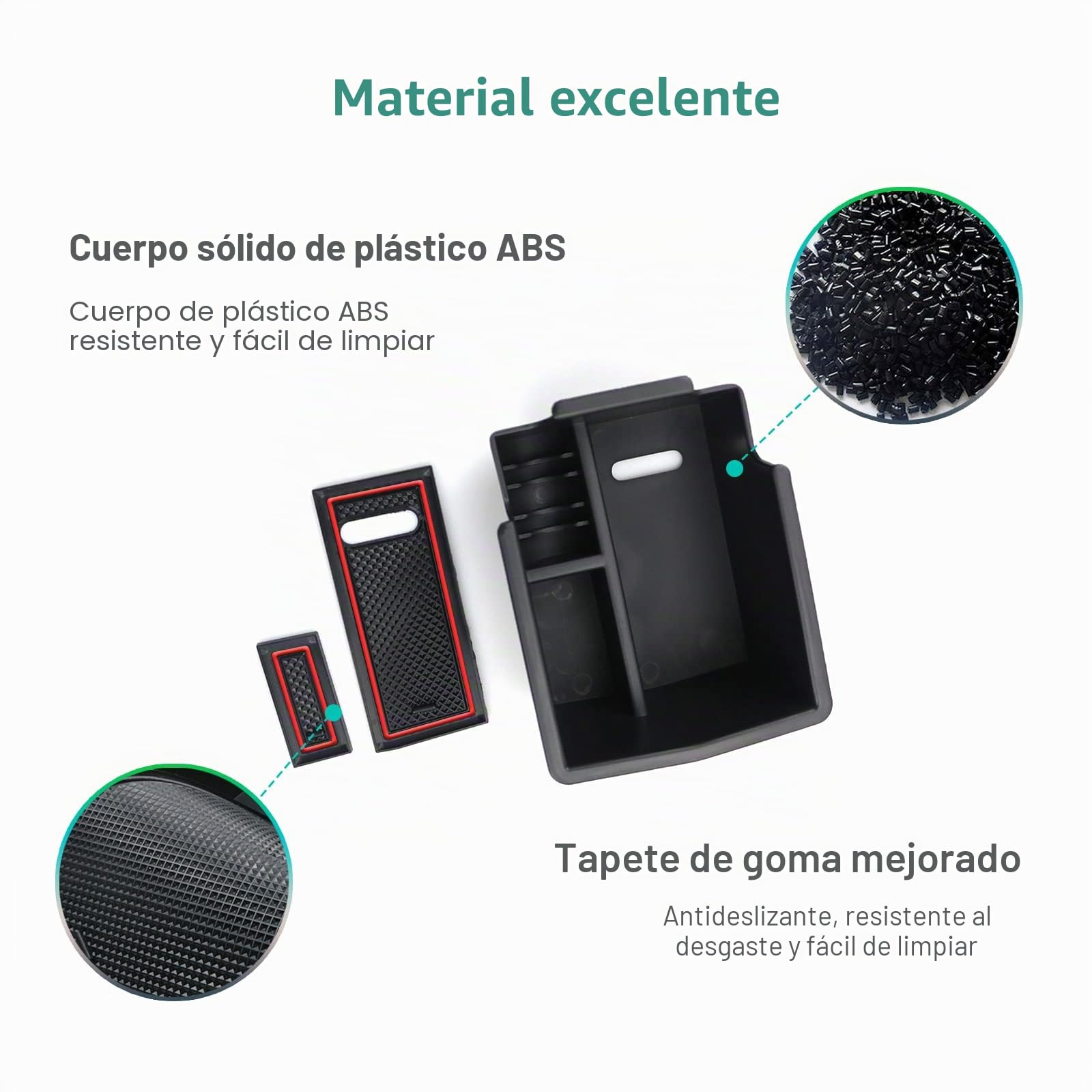 GAFAT Compatible con Renault Arkana 2025 2026-2021 Caja de Almacenamiento Reposabrazos, Arkana RS Line Organizador Consola Centrale, Arkana Accesorios (Rojo)