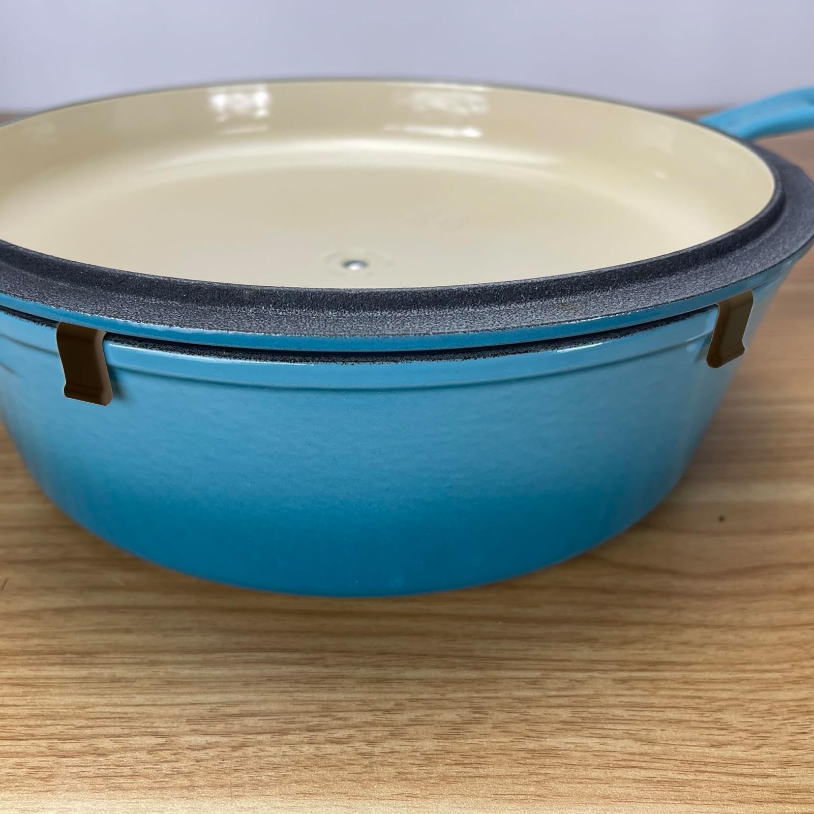 8 pezzi clip di protezione per coperchio del forno – clip di protezione flessibile per coperchio del forno olandese, clip di protezione per pentole in silicone alimentare, clip di protezione per