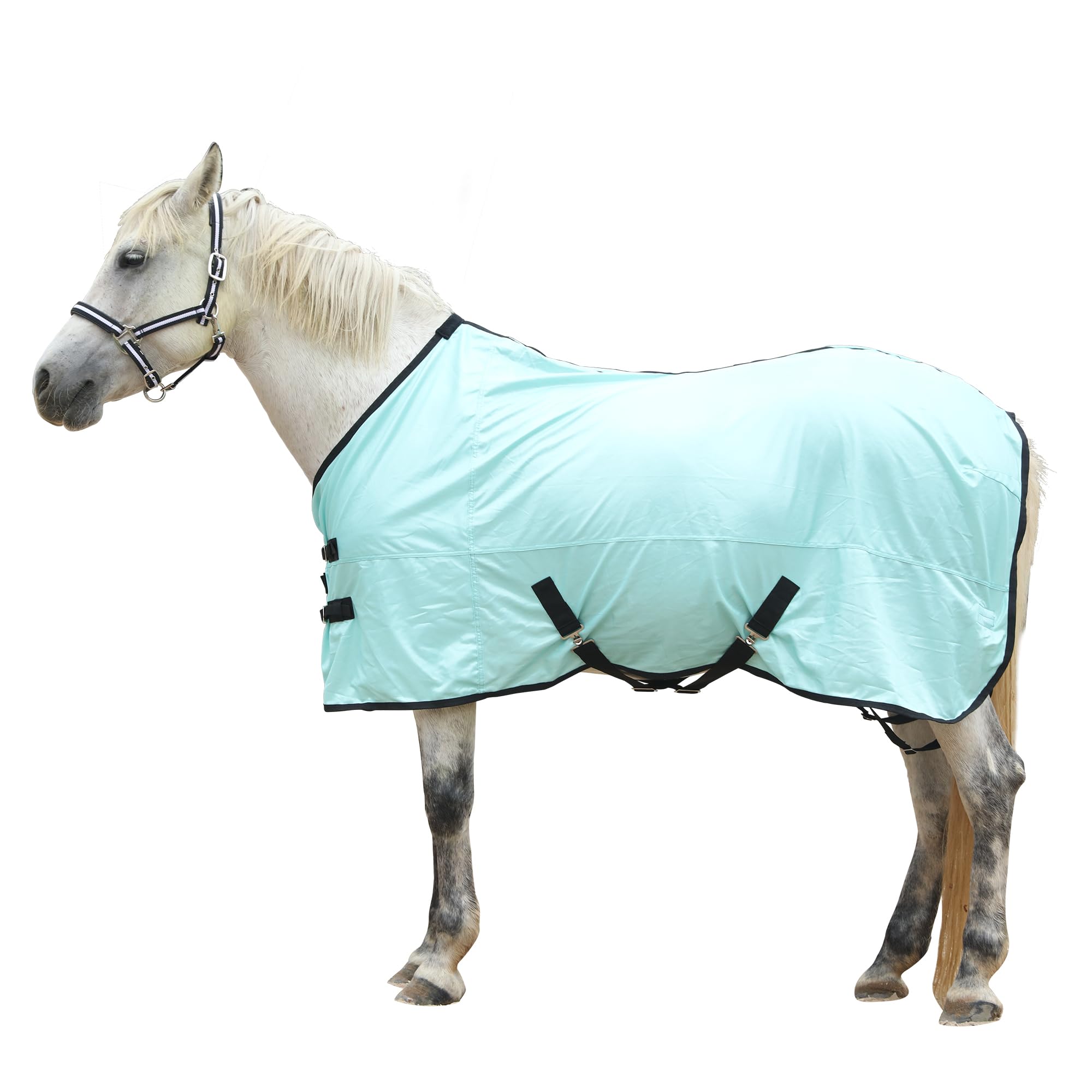 Leberna Fly Rug for Horse - Comfy Mesh Horse Fly Sheet with UV & Insect Protection, Lightweight Summer Fly Rug for Equine (Green, 5'3'')