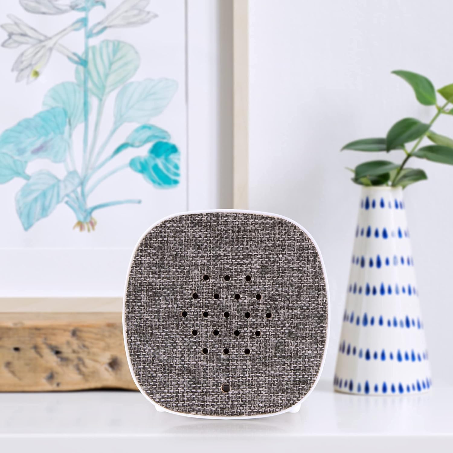 Klangbox frei bespielbar mit Speicherkarte - vorinstallierte Natursounds und Chillhop (Ambiente-Musik); Bewegungsmelder-Box wiederaufladbar mit 26 Styles + 39 Sounds