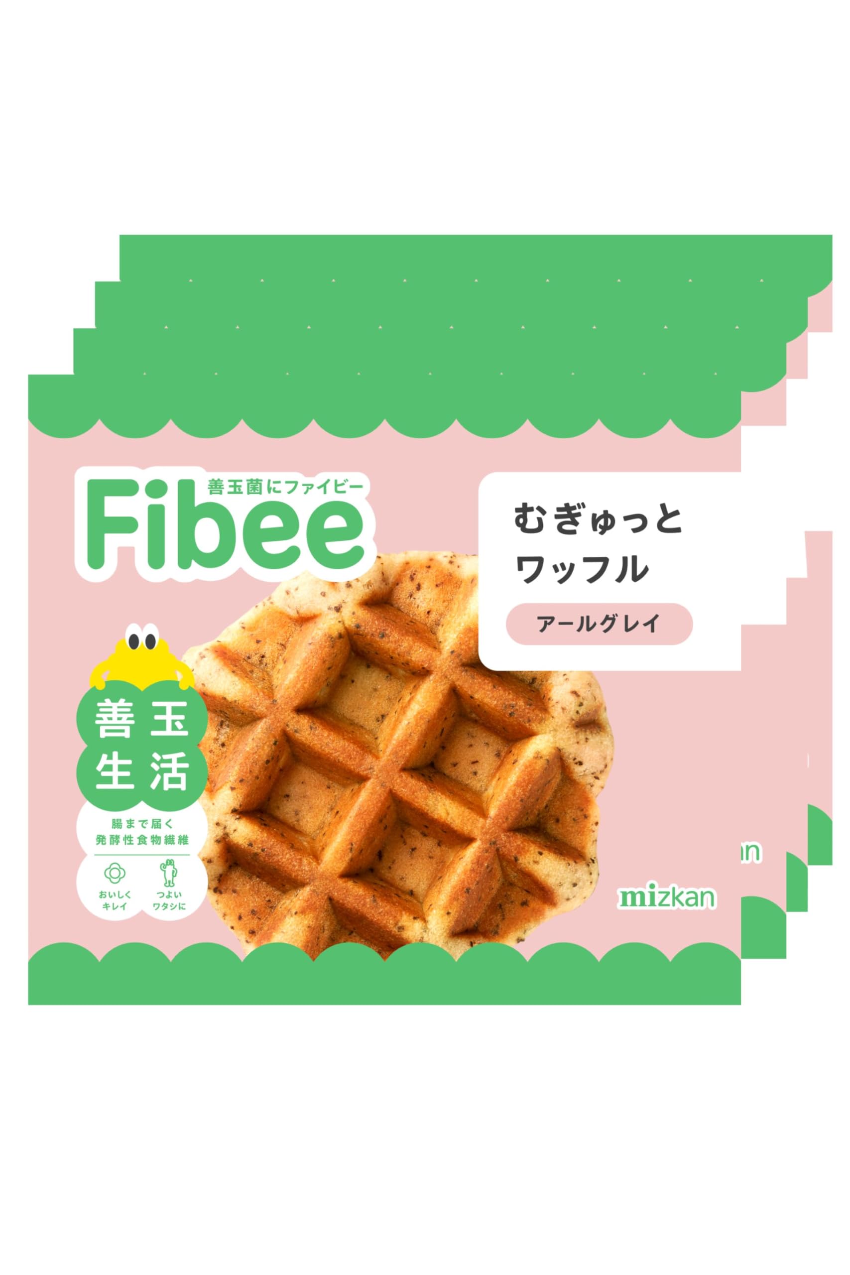 ミツカン Fibee むぎゅっとワッフル アールグレイ 4個 [発酵性食物繊維 ヘルシー おから 腹持ち◎] 食物繊維 小腹満たし 日持ち ファイビー