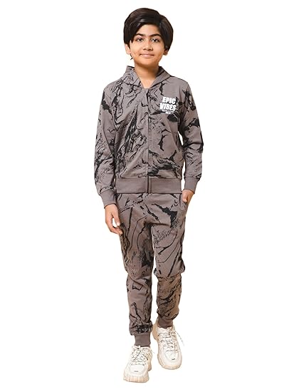 Boys Solid Tracksuit Set