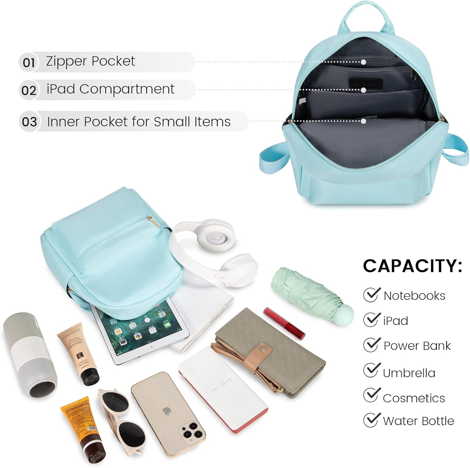 LOVEVOOK Mini Backpack for Women Light Weight Small Waterproof Backpack Purses Daily Backpack… | Light Weight