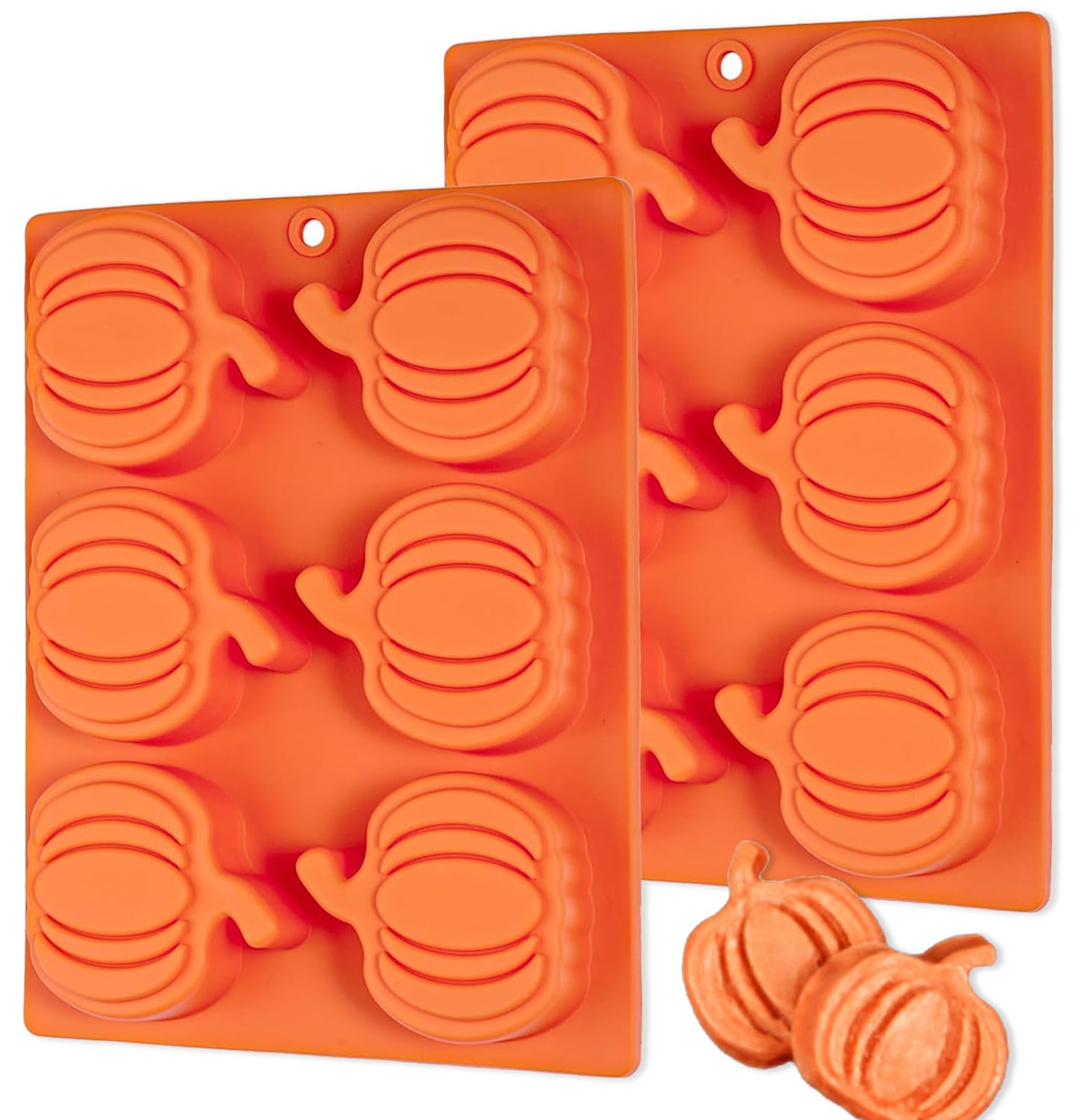 Moule à gâteau citrouille Webake : lot de 2 en silicone pour vos pâtisseries d'Halloween créatives