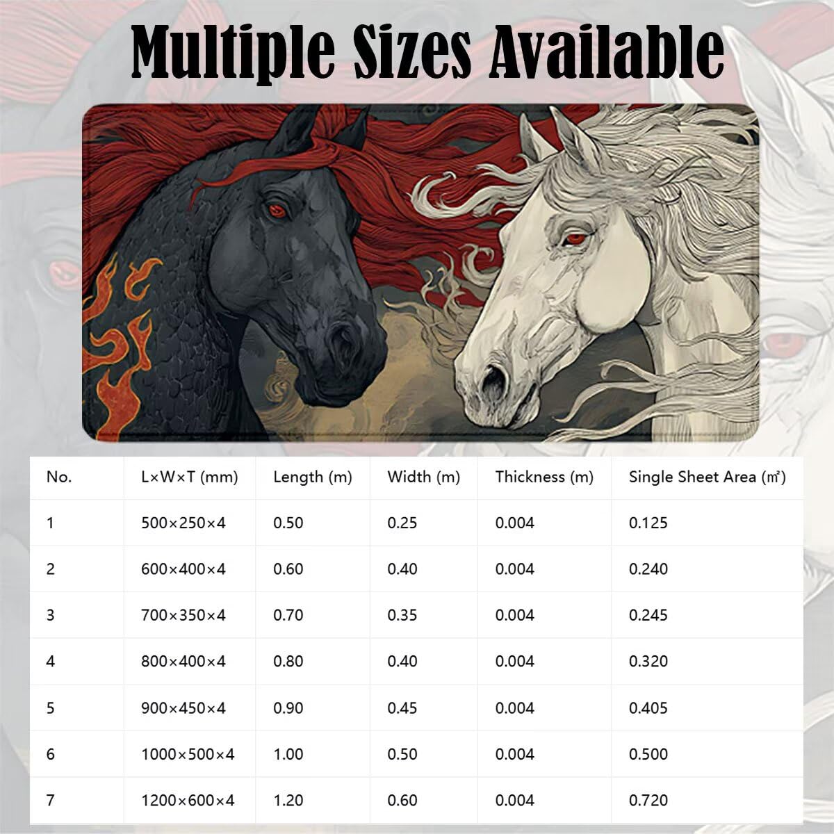 Tappetino Mouse Gaming XXL, Mousepad 1200x600x4mm bianco nero Lupo 0x0-213 | Tappetino Scrivania con Base in Gomma Antiscivolo Bordi Cuciti per Computer, PC, Migliora la Precisione e la Velocità