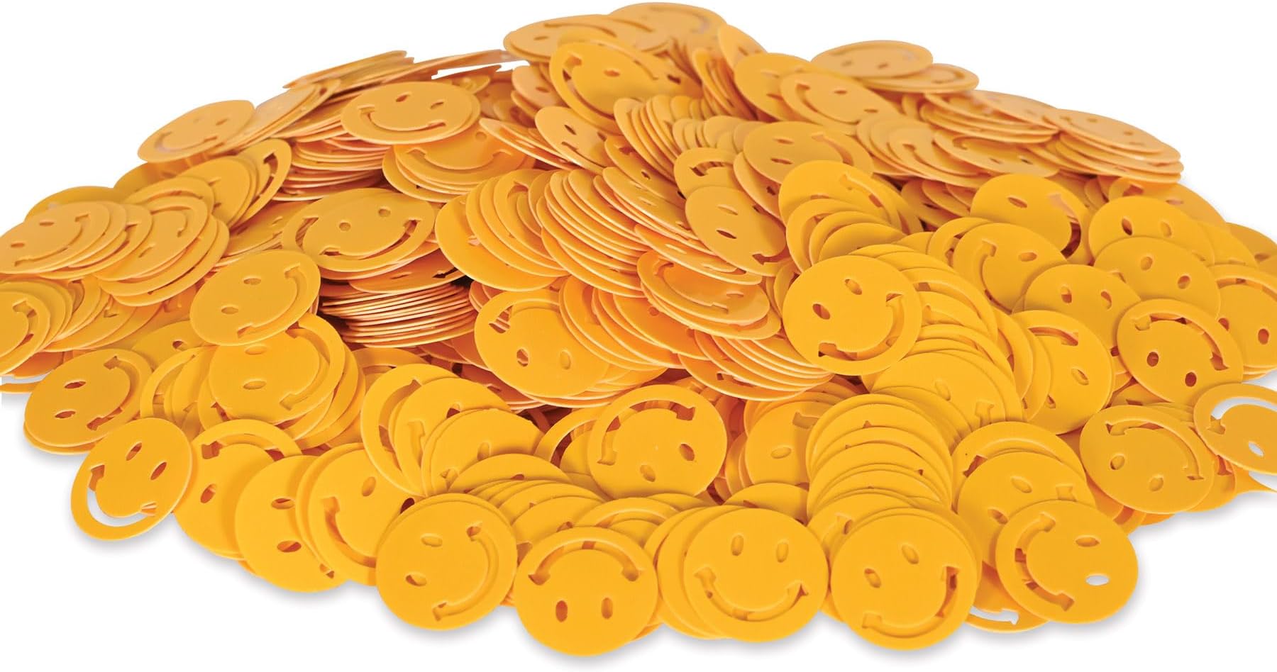 Beistle Fanci-Fetti Smile Faces Party Supplies, 1 oz, Yellow