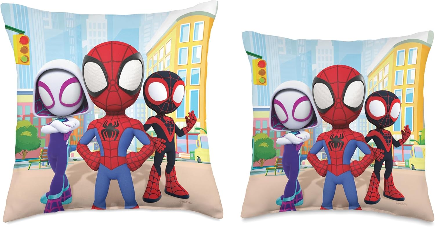 Marvel Spidey and His Amazing Friends Spidey Team Group Throw Pillow