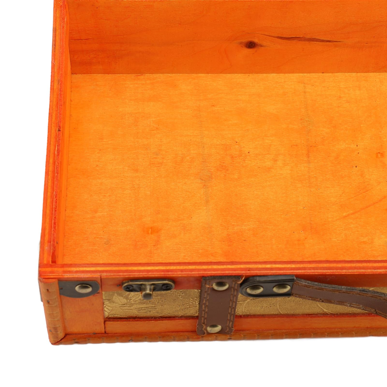 Vintage-Koffer, Großer Stauraum, Funktionale Und Stilvolle Aufbewahrungsbox Aus Holz, Premium-Materialien, Retro-Gepäckkoffer Mit Tragbarem Griff Für Heimdekoration, Foto-Requisite