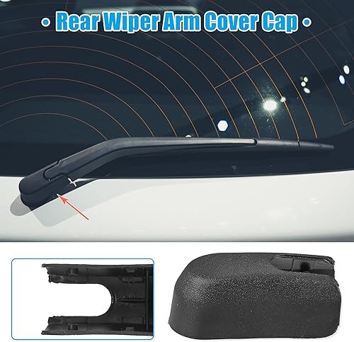 Miniatura 2 de ACROPIX Tapa de tuerca de brazo de limpiaparabrisas trasero para Mazda 3 - Paquete de 1 color negro