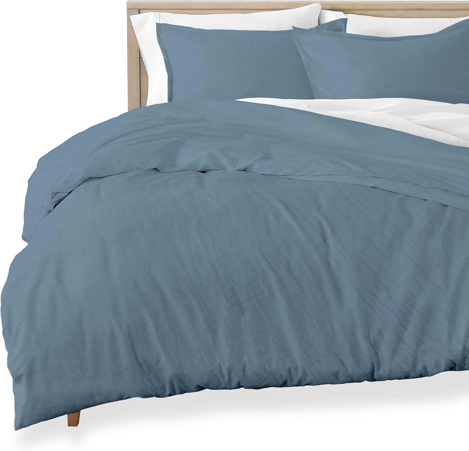 Bare Home Sandwashed Duvet Cover Queen Size Premium 1800