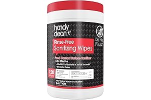 HandyClean Rinse Free Sanitizing Wipes