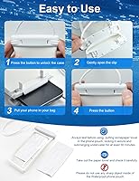 Vista 6 de wellhouse Funda impermeable 3D para teléfono con cordón, TPU de 100 pies, funda impermeable profunda para iPhone 17 16 15 14 13 12 Pro Max XS