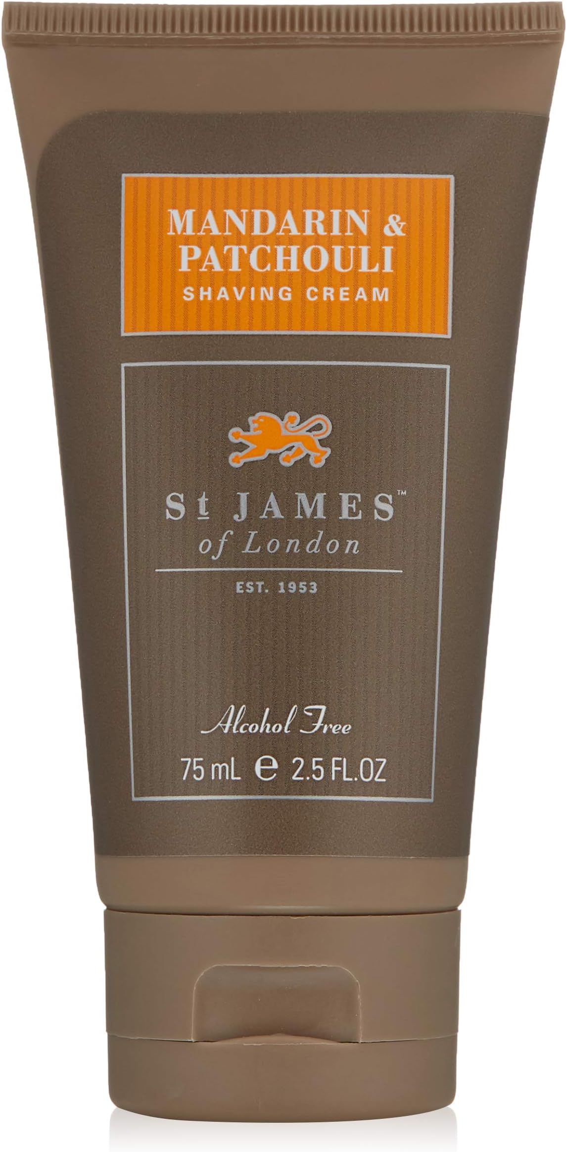 Mandarin and Patchouli Shave Cream Travel Tube, 75 ml