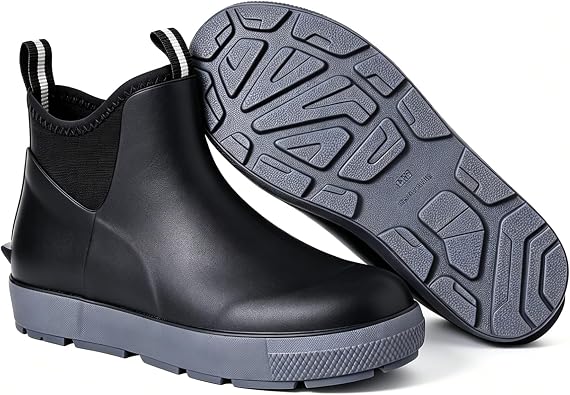 Mens Rain Boots Lightweight Rubber Mud Shoes Waterproof for Garden Fishing