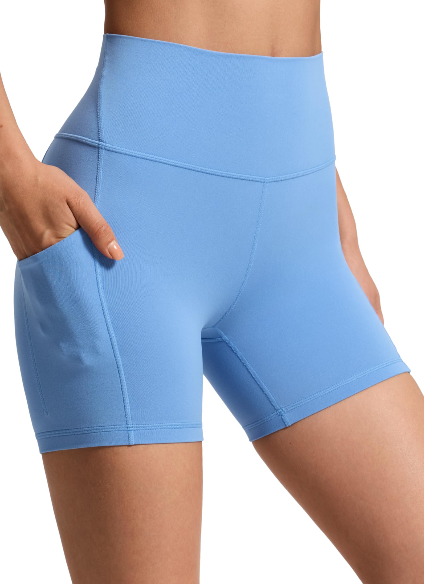 CRZ YOGA Butterluxe Biker Shorts Pockets 5"