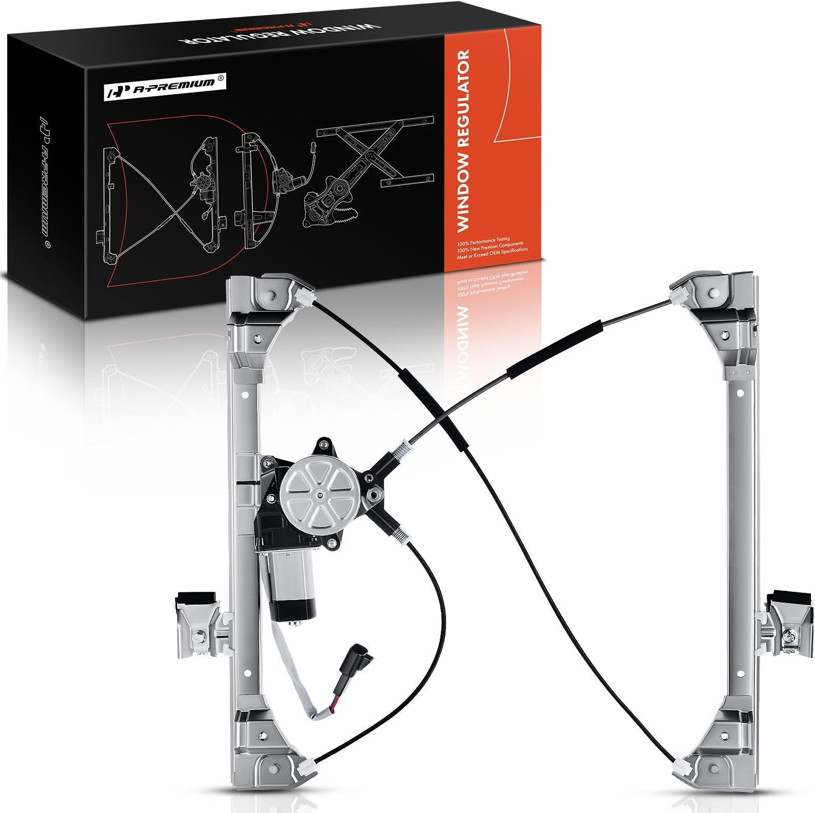 A-Premium Power Electric Window Regulator with Motor Compatible with Hummer H2 2003-2009 Front Passenger Side