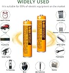 4 Pack HHR-55AAABU NI-MH Rechargeable AAA Batteries 1.2V 550mAh AAA Rechargeable Battery for Panasonic Cordless Phones